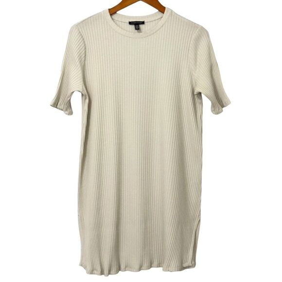Eileen Fisher System Ribbed Knit Tunic Top Size M Beige Tencel Modern Minimalist - Picture 9 of 9